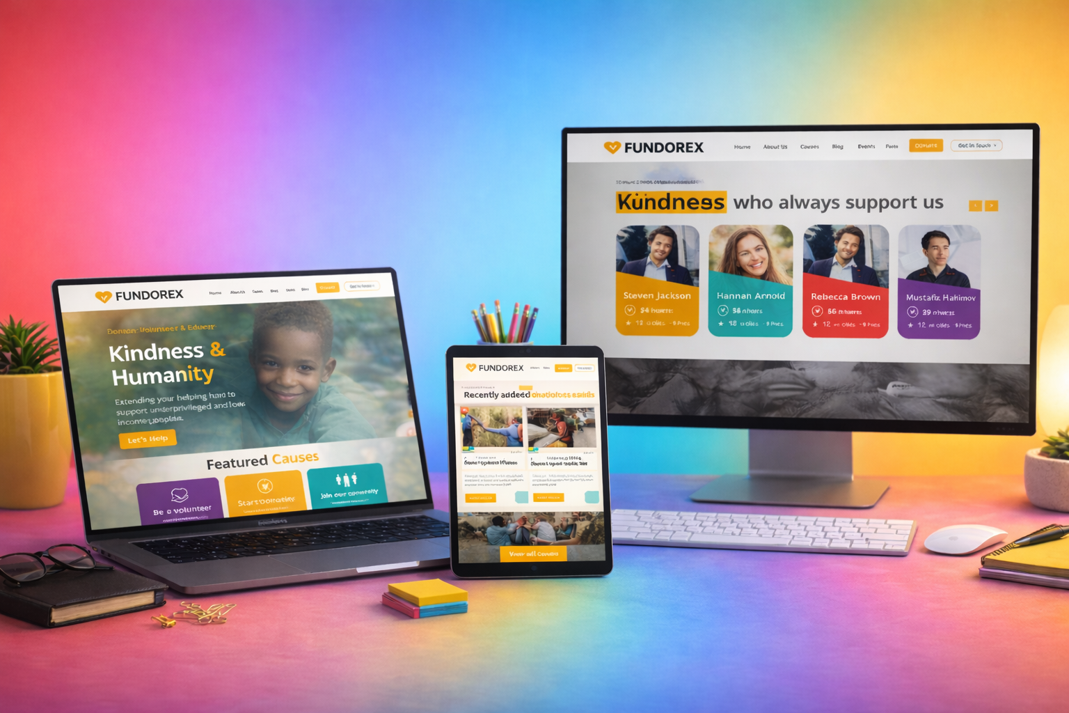 Fundorex – Nonprofit Fundraising Website